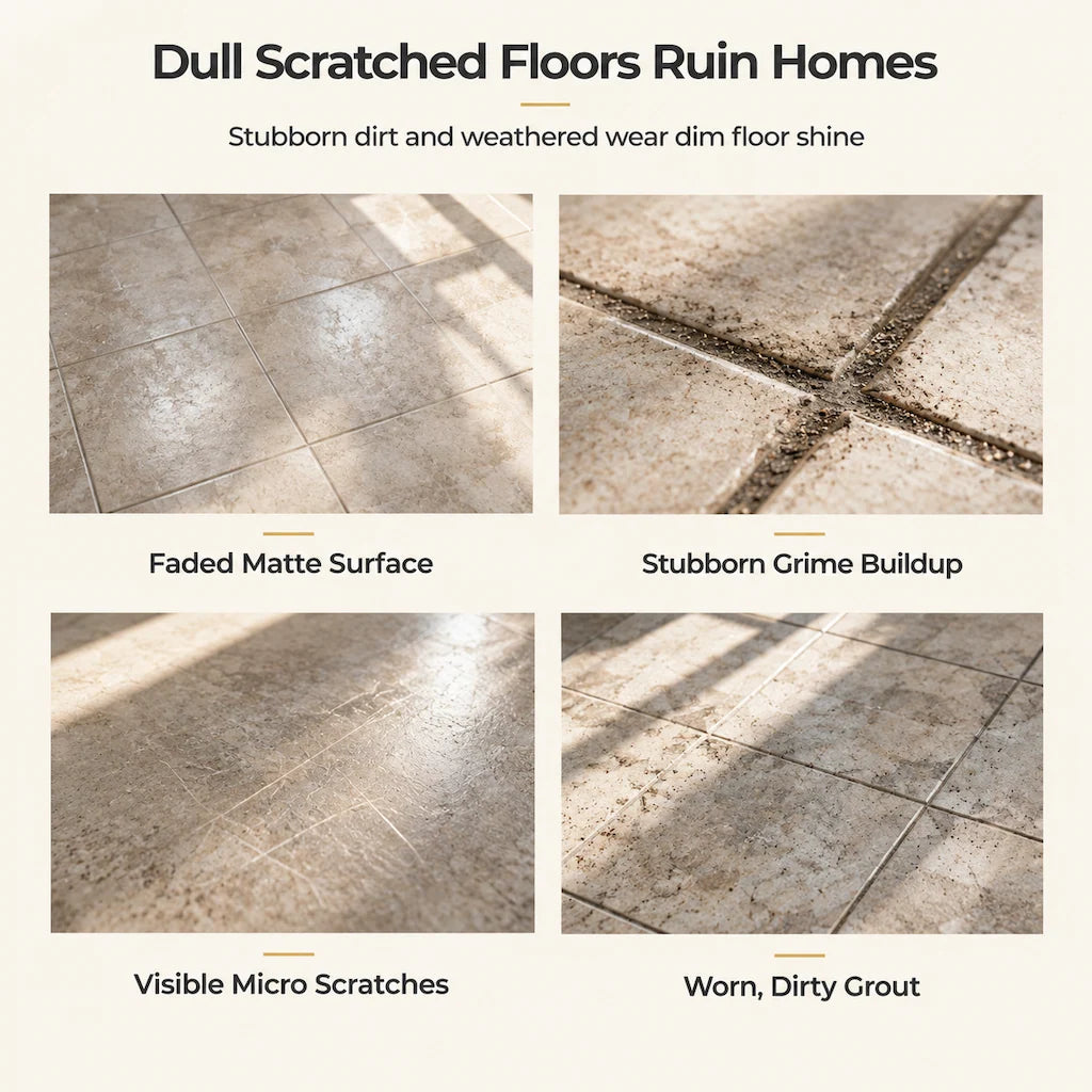 Tile and Floor Refurbishing Cleaner for Scratch Removal and Maintenance