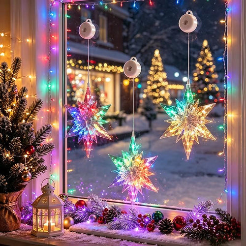 🎄 50% OFF! ✨ DIY Christmas Suction Window Lights – No drill, battery & reusable ✨