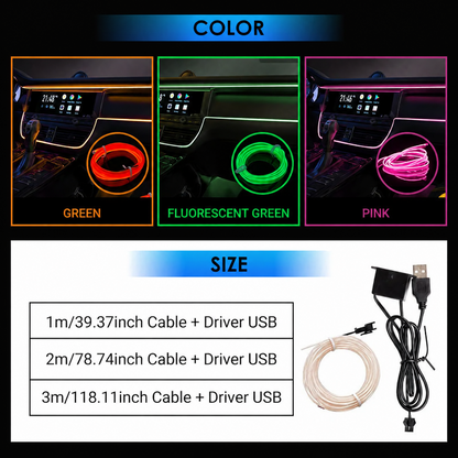 🎁2026 New Arrivals 50% OFF💥 Car Interior LED Strip Atmosphere Lights Pro – Add a Custom Glow to Your Cabin, Easy to Fit & Great for Evening Drives 💡