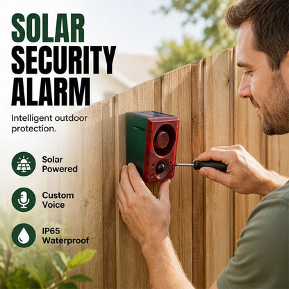 Solar Security Light with Motion Alarm – Waterproof, Loud Alert