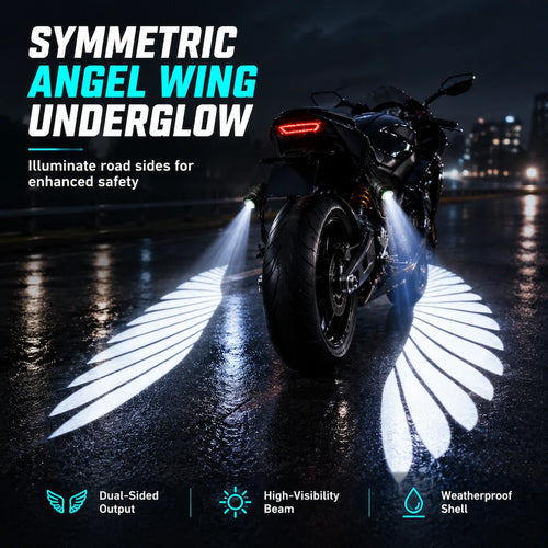 Motorcycle LED Angel Wings Ground Projection Lights