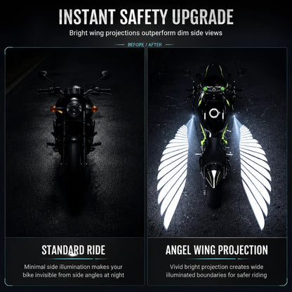 Motorcycle LED Angel Wings Ground Projection Lights