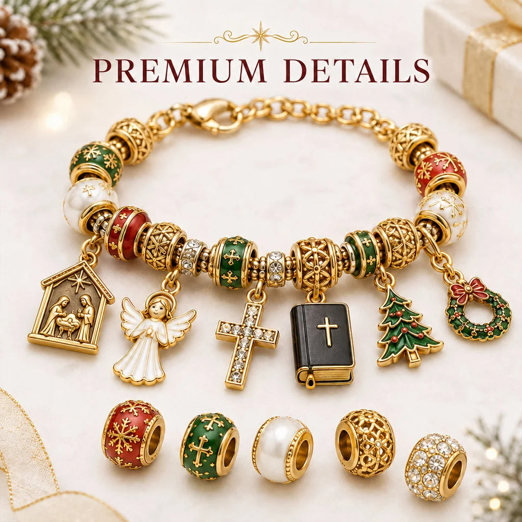 🔥LAST DAY 50% OFF - 24-Day Christian Christmas Charm Bracelet Advent Calendar