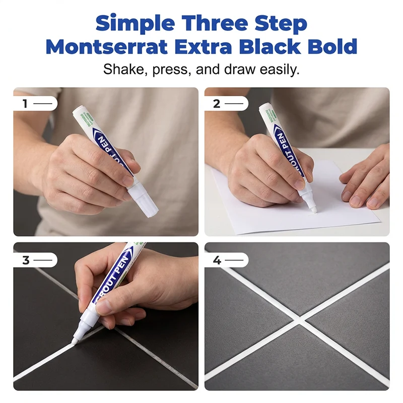 🥳2026 HOT SALE🥳💞50K+ SOLD! 🧱🖊️ 50% OFF! Grout Restorer Pen – instantly covers dirty, black grout lines. Fast-drying, waterproof & precision nib for a clean fresh look! ✨✅