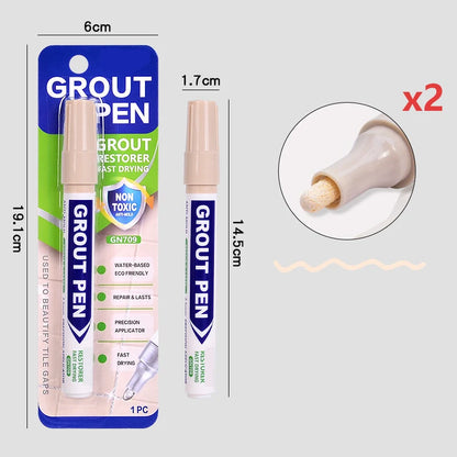 🥳2026 HOT SALE🥳💞50K+ SOLD! 🧱🖊️ 50% OFF! Grout Restorer Pen – instantly covers dirty, black grout lines. Fast-drying, waterproof & precision nib for a clean fresh look! ✨✅