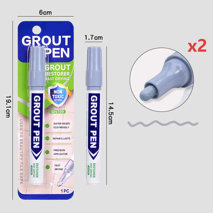 🥳2026 HOT SALE🥳💞50K+ SOLD! 🧱🖊️ 50% OFF! Grout Restorer Pen – instantly covers dirty, black grout lines. Fast-drying, waterproof & precision nib for a clean fresh look! ✨✅