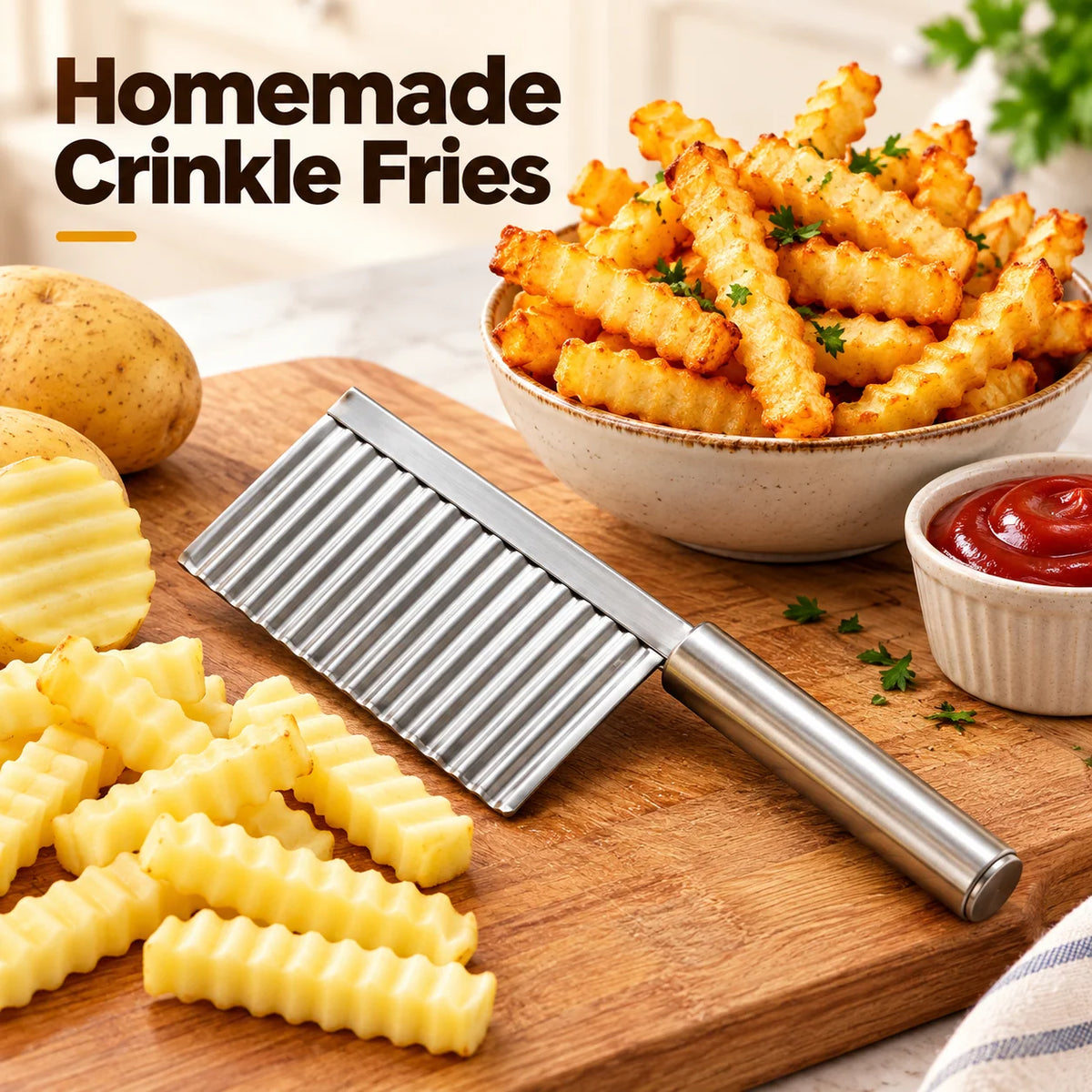 Stainless Steel Crinkle Cut Knife