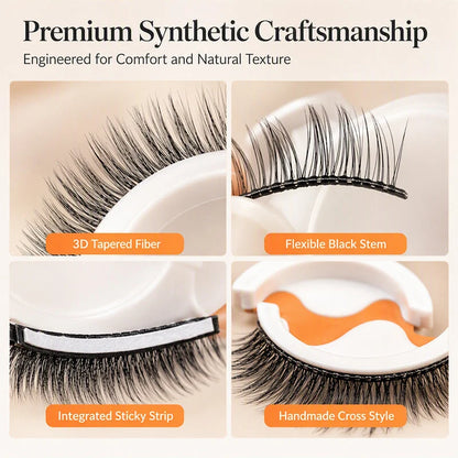 🥳2026 HOT SALE🥳💞50K+ SOLD! ✨👁️ 50% OFF! Self-Adhesive False Eyelashes – 3-second apply with no messy glue. Waterproof, secure & natural 3D look for effortless beauty! 🛡️💪