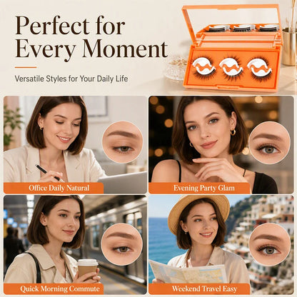 🥳2026 HOT SALE🥳💞50K+ SOLD! ✨👁️ 50% OFF! Self-Adhesive False Eyelashes – 3-second apply with no messy glue. Waterproof, secure & natural 3D look for effortless beauty! 🛡️💪