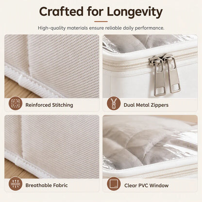Foldable Underbed Storage Bag with Zipper Lid
