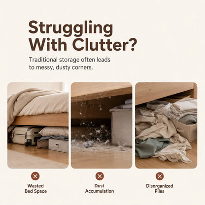 Foldable Underbed Storage Bag with Zipper Lid