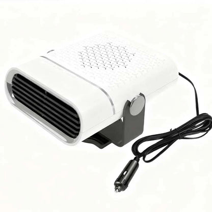🚗🔥 Portable 2-in-1 car fan with heating function – 360° rotatable, fast defrosting, heating and ventilation, quiet and lightweight for winter and summer!
