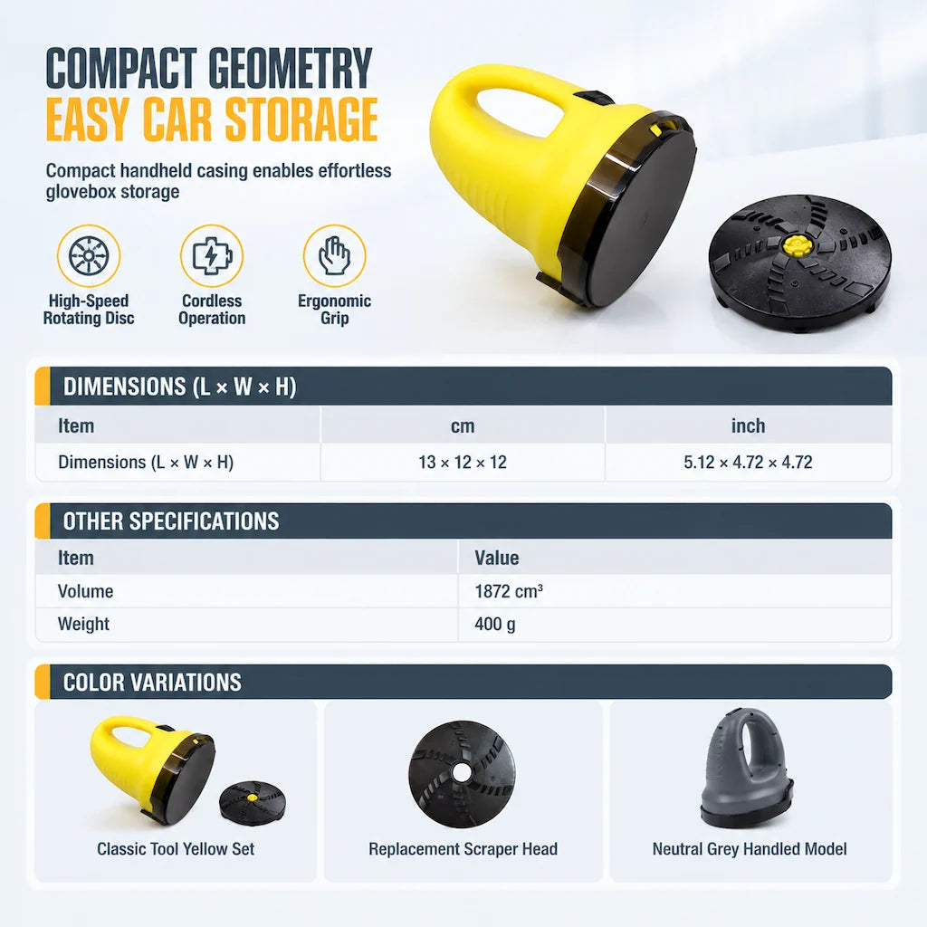Electric Car Windshield Snow Scraper and Deicing Tool for Winter Snow and Removal