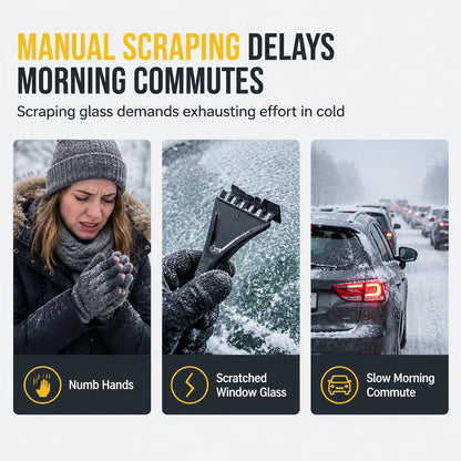 Electric Car Windshield Snow Scraper and Deicing Tool for Winter Snow and Removal