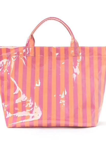 🔥Hot Sale 🌟Striped tote bag, stylish and lightweight tote bag, large capacity portable travel shoulder bag