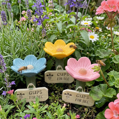 🐝Estación de agua para abejas con forma de flor💧