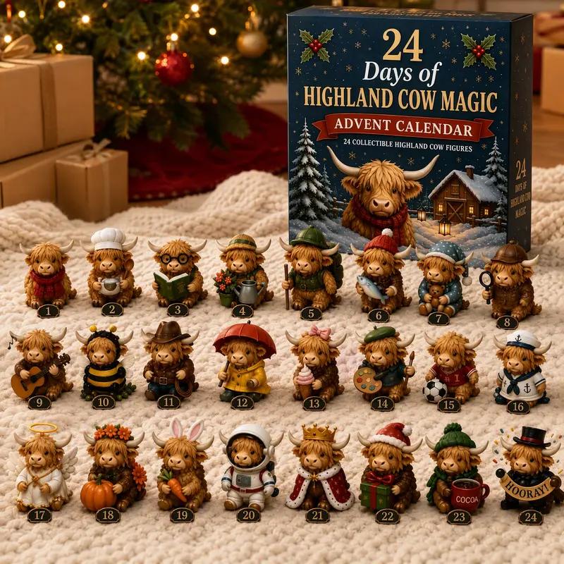24 Days of Highland Cow Magic™ Advent Calendar