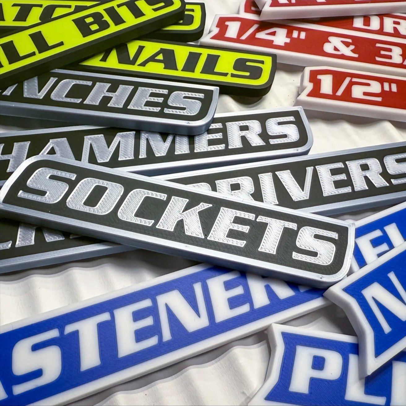 Custom Premium Magnetic Toolbox Labels for Tool Organization - 23 Pack of High Quality Magnets