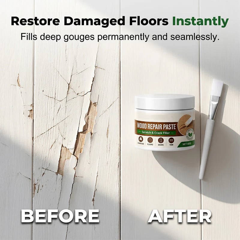 🖌️ No Sanding Needed! Easy Wood Repair Paste with Tool – Just Fill & Done. 🚀