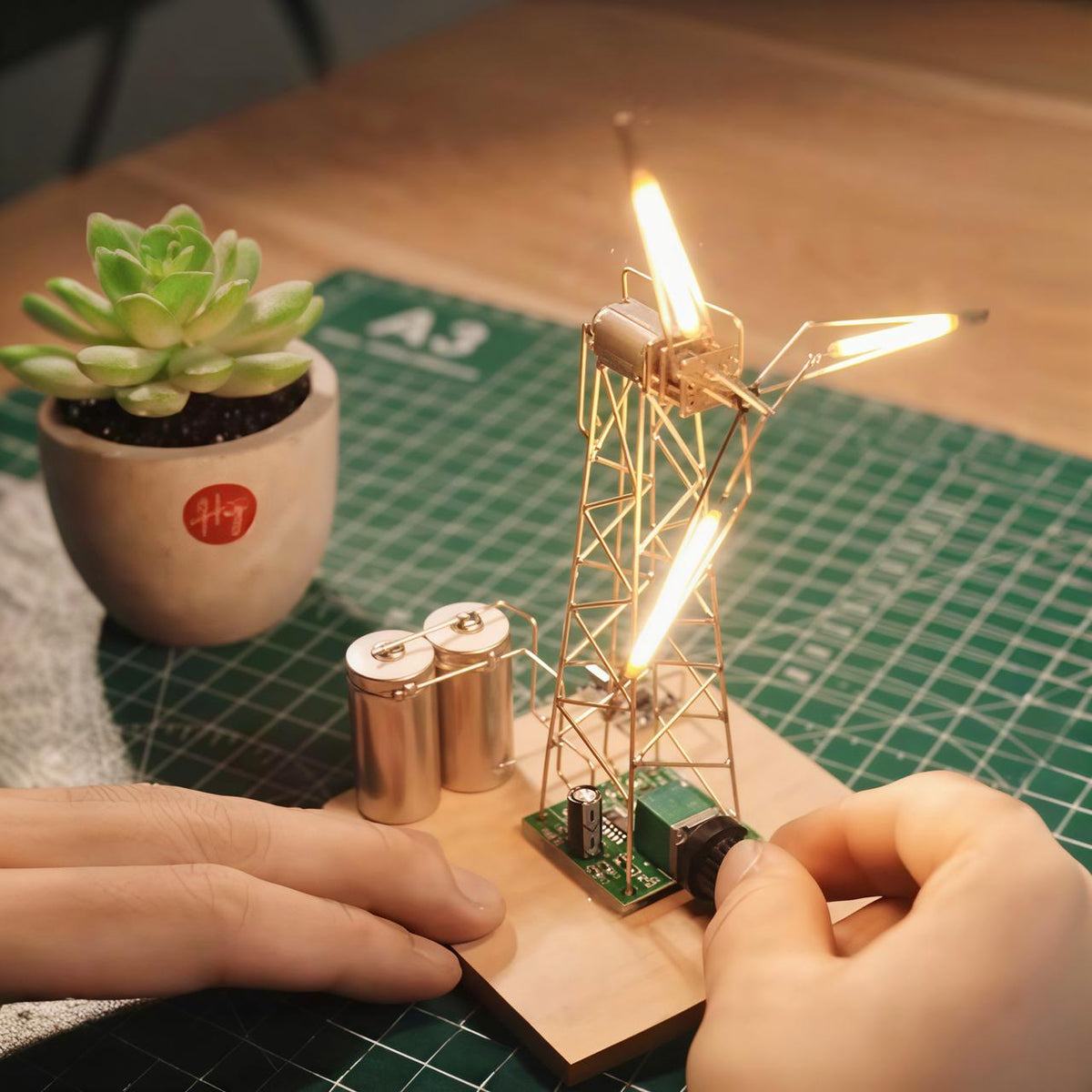 🏆Hot Sale 💡DIY Industrial Retro Windmill Lamp | Hand-Craft Your Own Warm Ambience