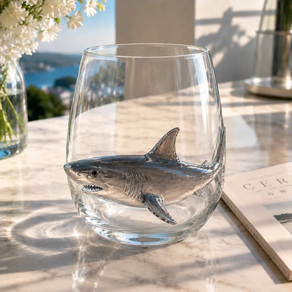 🌊 Colección de cristalería artesanal de animales marinos 3D | Para sorbos más frescos, detalles que capturan la luz del sol, elegancia costera y un ambiente de bar en casa elevado ✨