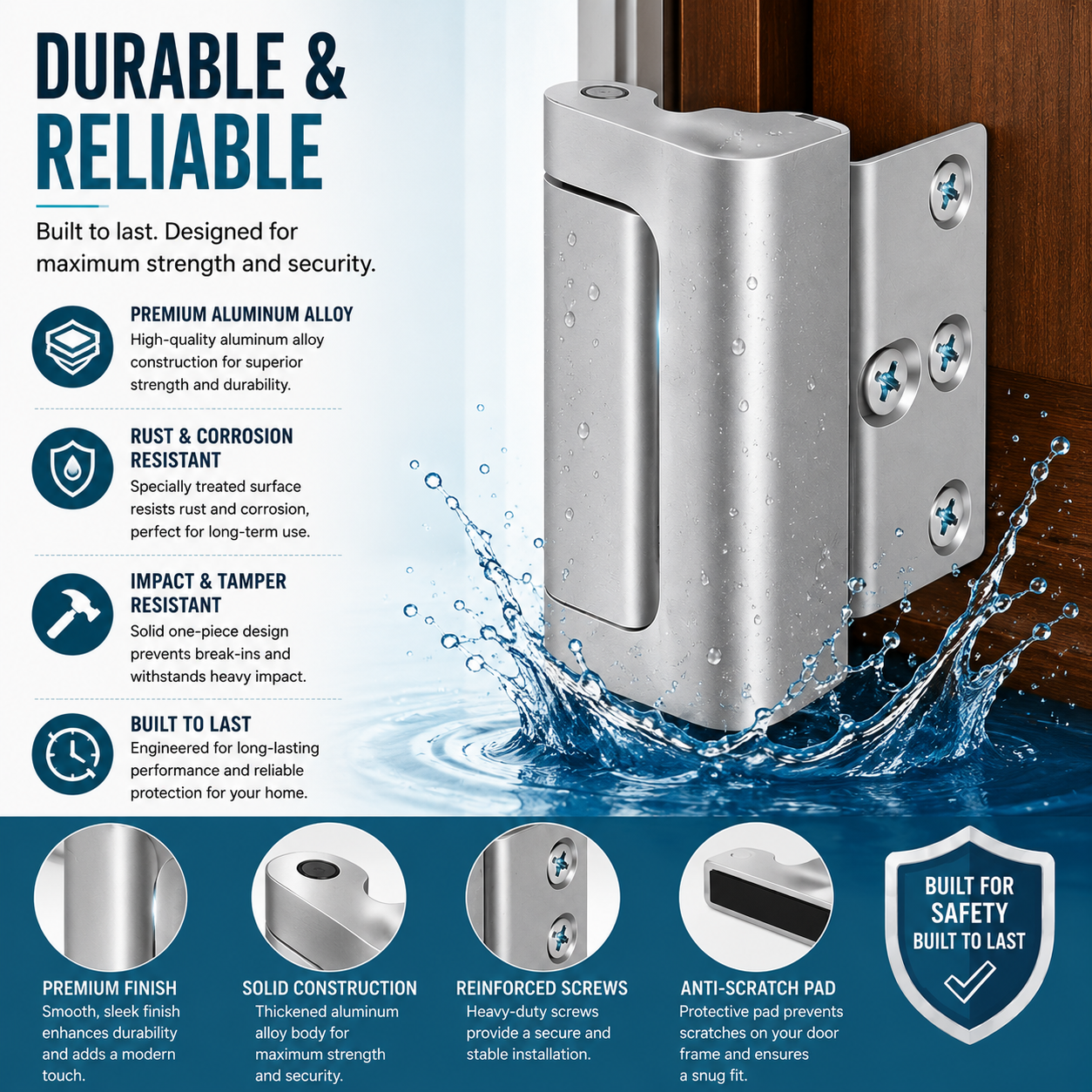 High-Security Metal Door Lock