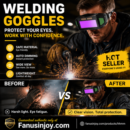 ⏳ Time-Limited 50% Off 🔥 Auto-Dimming Welding Safety Glasses — Solar Powered & Anti-Glare 👀