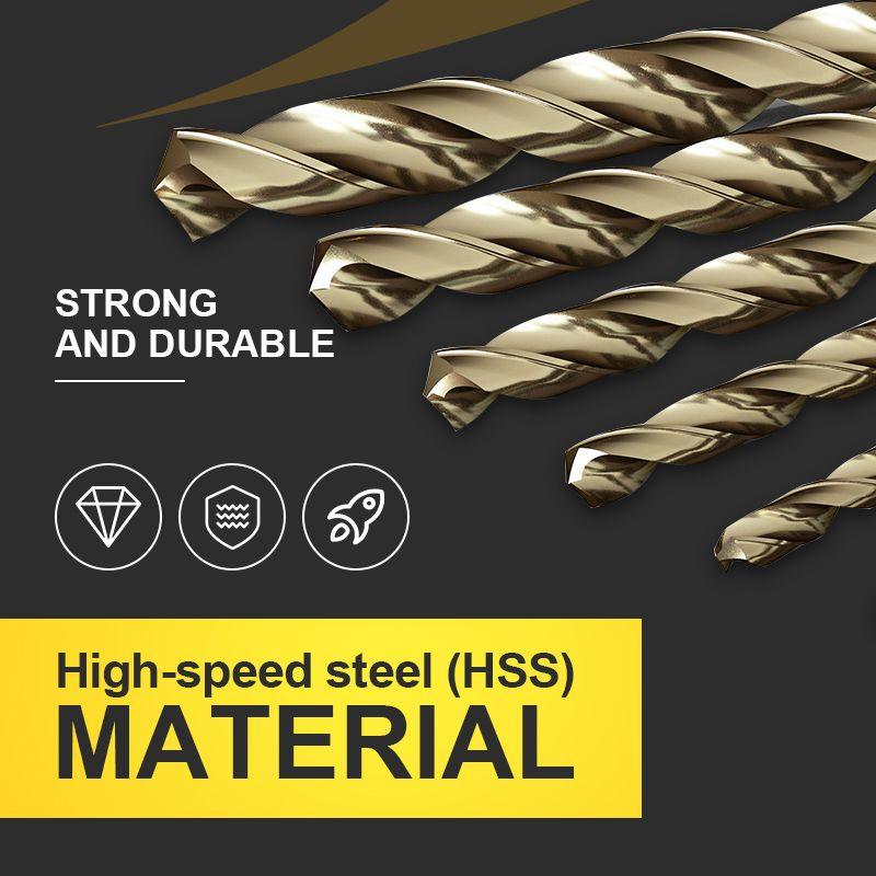 🔥99-piece high-speed steel titanium-plated twist drill bit set