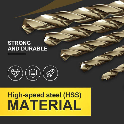🔥99-piece high-speed steel titanium-plated twist drill bit set