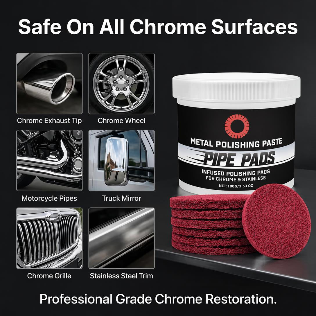 MirrorFinish Pads Remove scratches and oxidation.