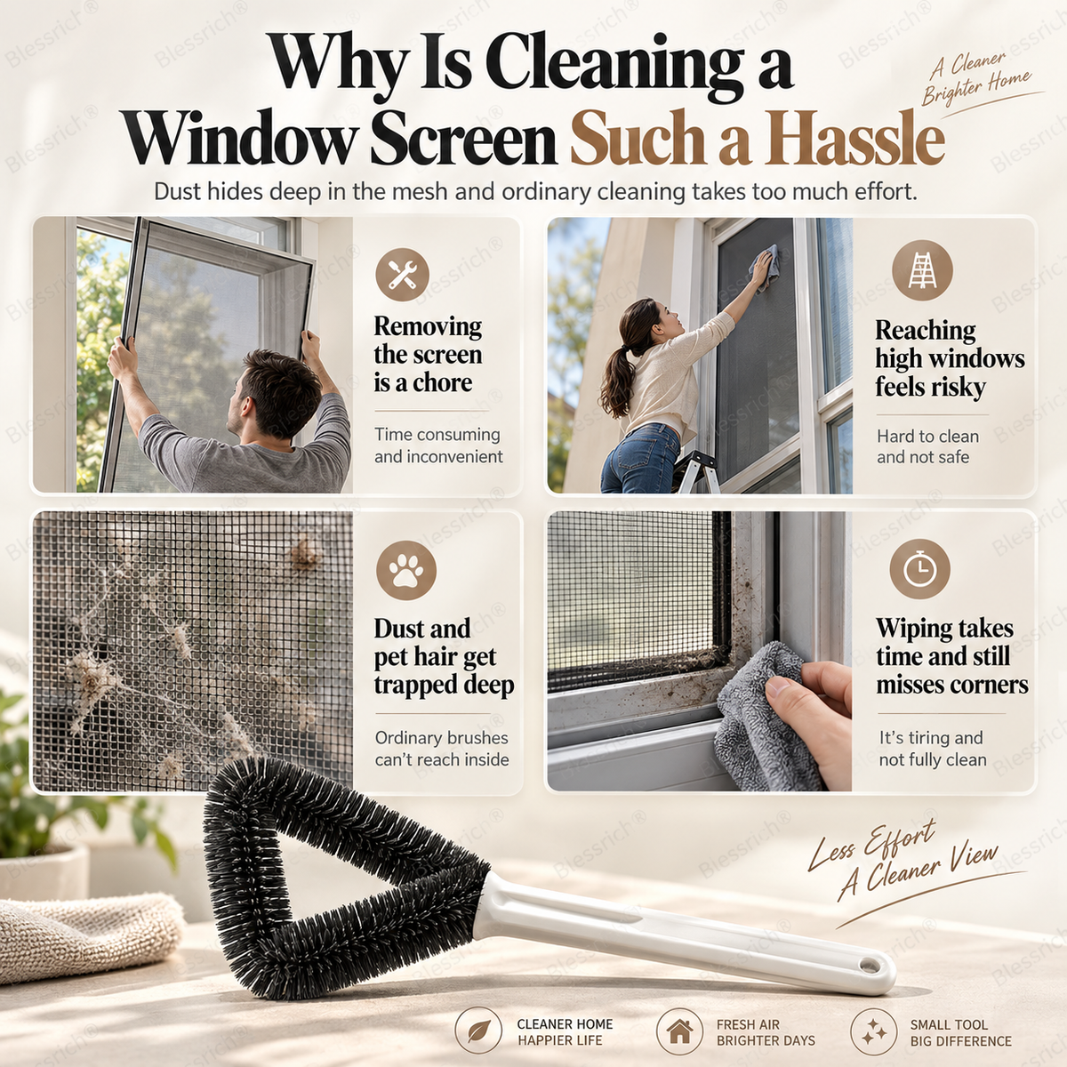 Triangle Screen Cleaning Brush