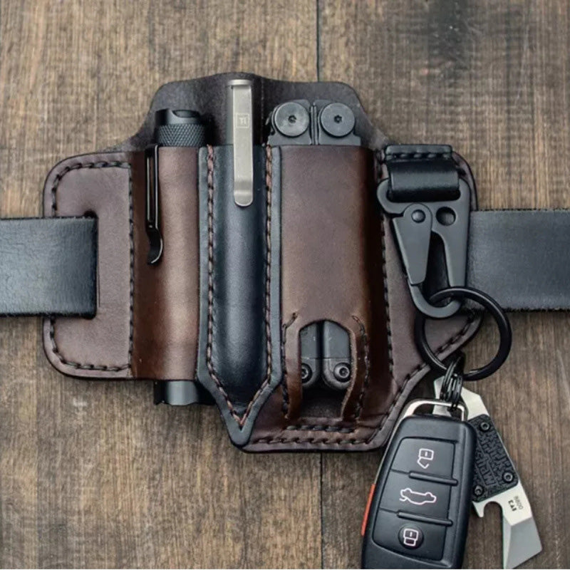 Leather tool belt pouch – multifunctional storage