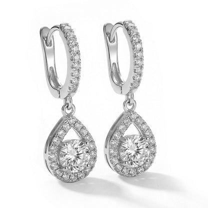 Elegant Teardrop Dangle Hoop Earrings