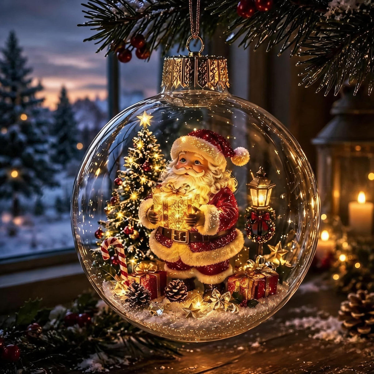49% OFF This Week Promotions🎉🎉Glowing Christmas Diorama Ornament