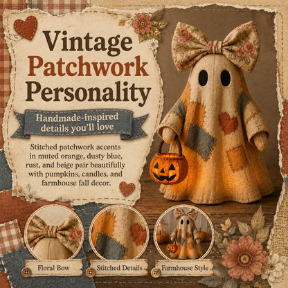 Lighted Vintage Patchwork Ghost 👻 Buy 2 Free Shipping
