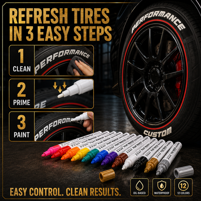 🔥Limited Time Promotion 50% OFF🔥Oil-Based Waterproof Tire Marker Pen（12-pack）