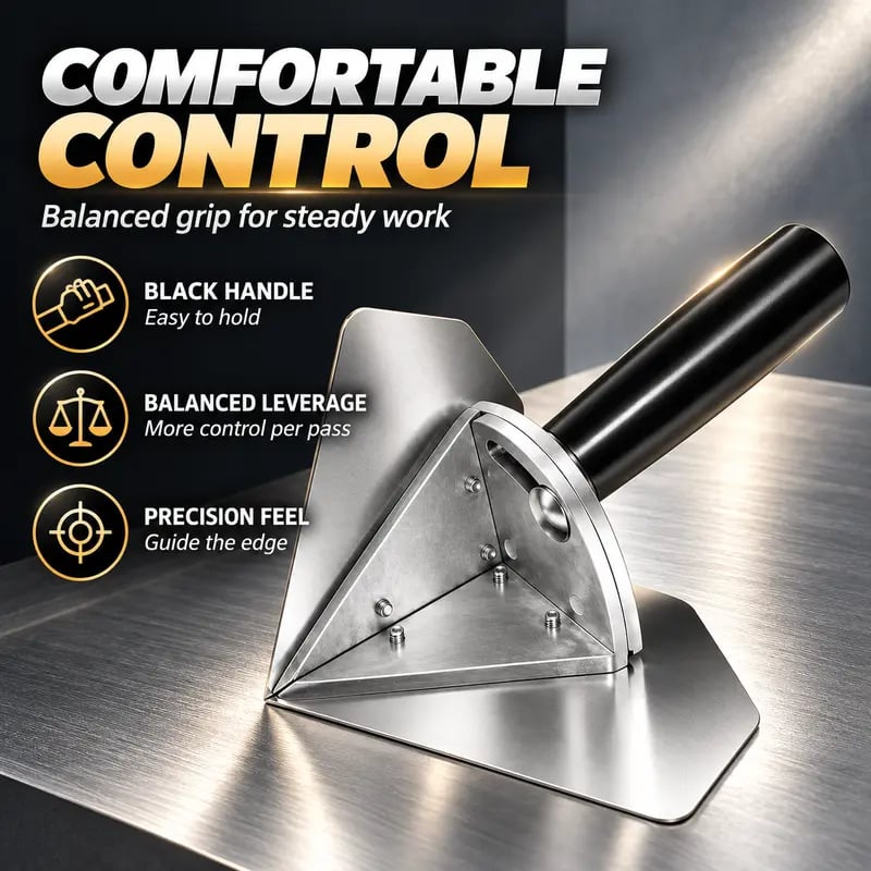 🏠 Corner Finishing Trowel – Stainless Steel Plaster & Putty Tool for Interior Wall Corners