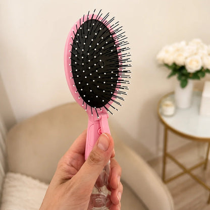 Mist & Brush Hair Tool with Built-In Water Reservoir for Wet & Dry Styling