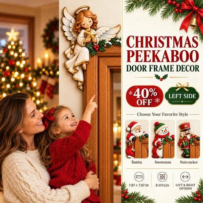 🎅 Christmas Peekaboo Door Frame Corner Decor