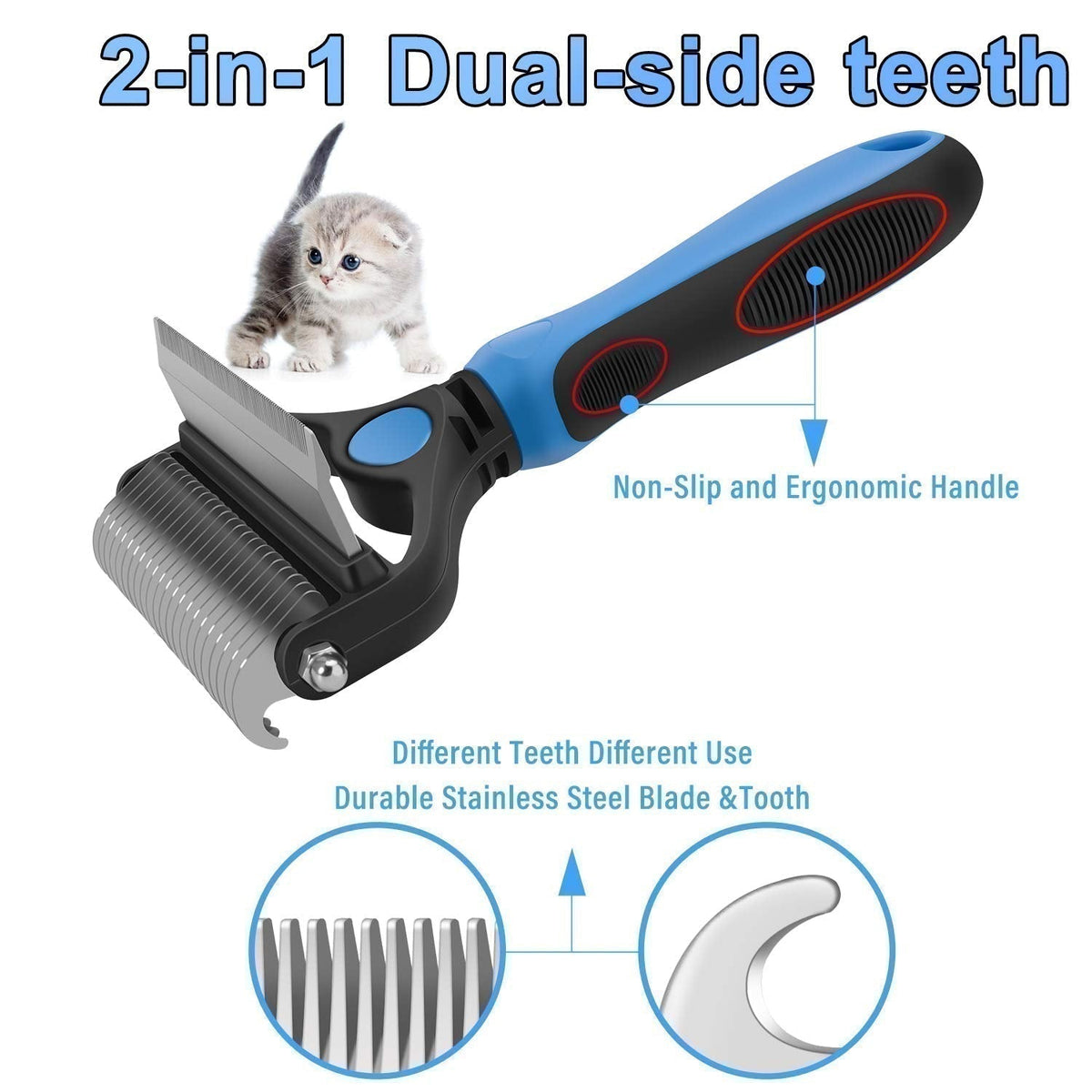 ⏰🔥 Professional Pet Shedding Comb – Effectively Removes Loose Hair 🐾✅