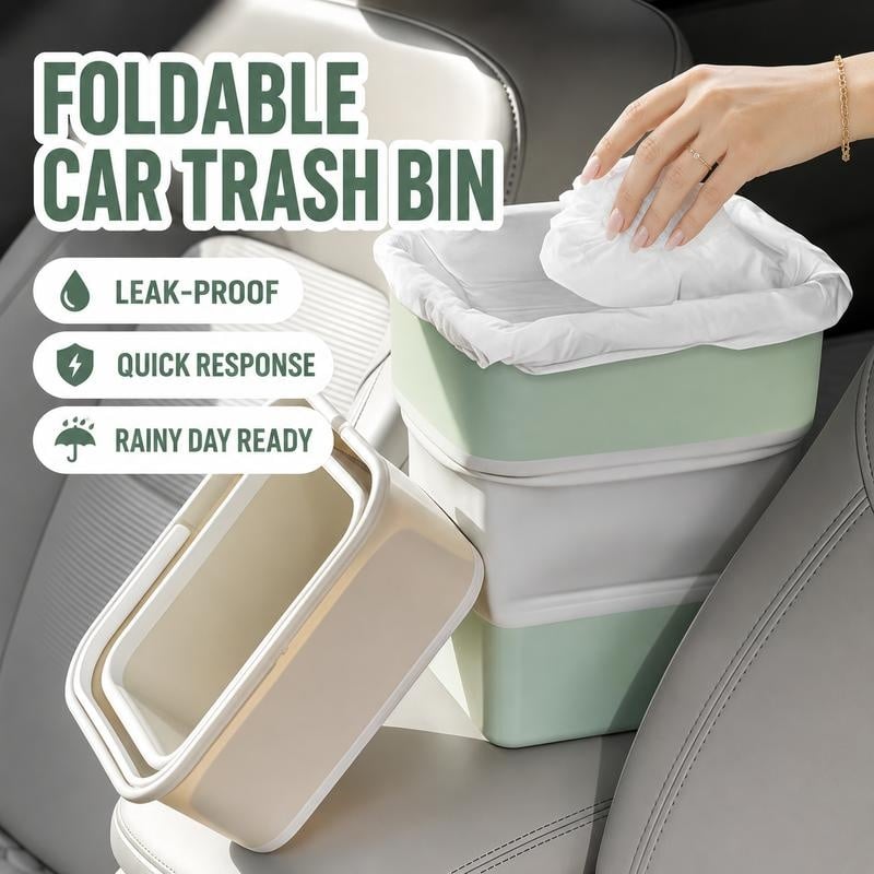 🚗Collapsible Car Trash Can with Hidden Trash Bag Storage