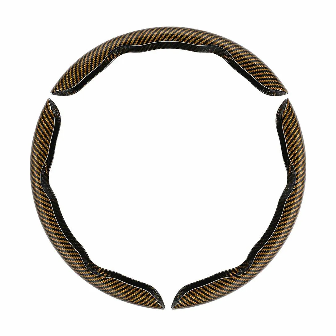 🎉Non-Slip Half Cover Car Steering Wheel Protector | Easy Clip On Installation