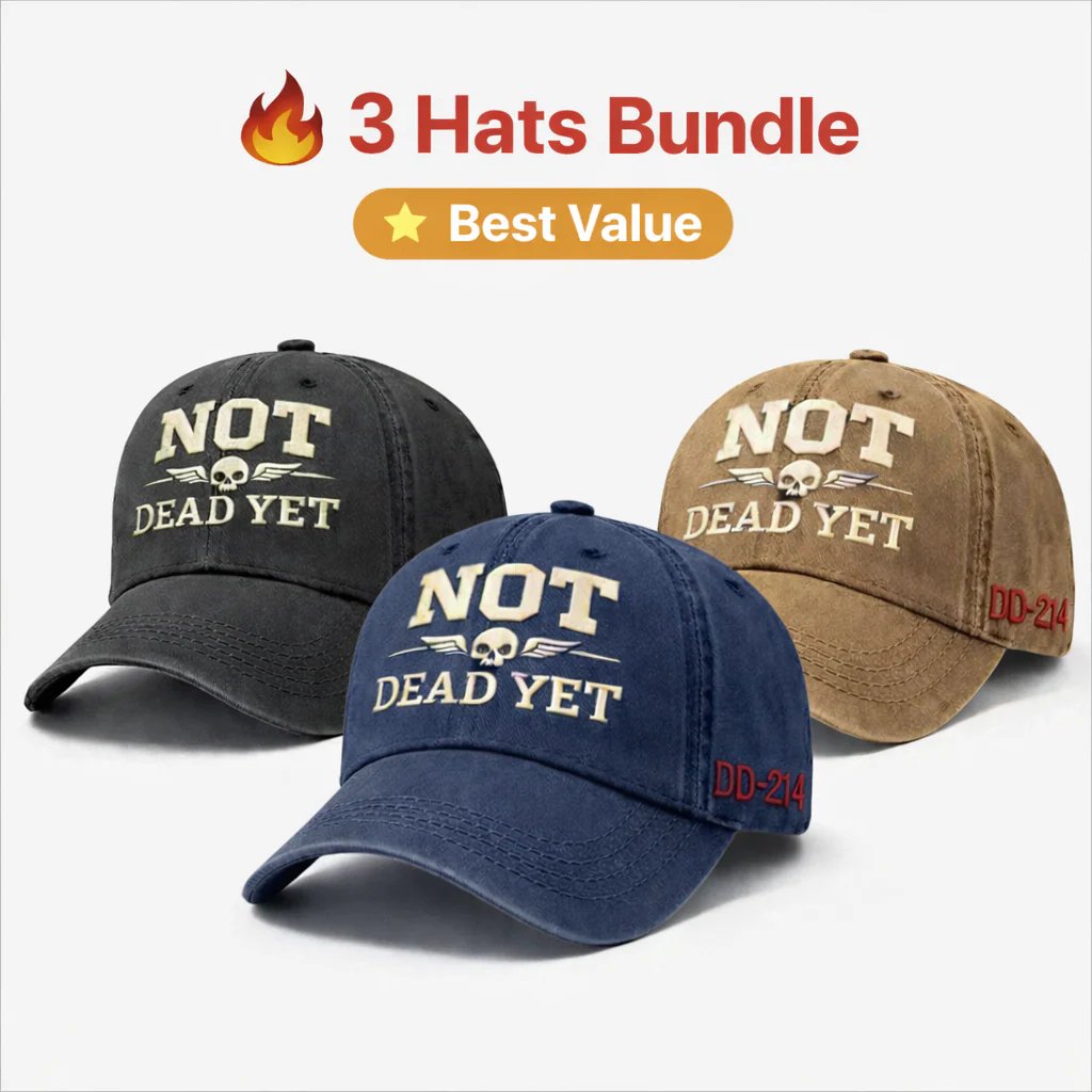 💥Up to 50% Off! 🧢NOT DEAD YET Veteran Dad Hat