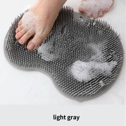 Alfombrilla de silicona para frotar pies en la ducha