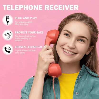 ☎️ Auricular de teléfono retro con interfaz tipo C 📞
