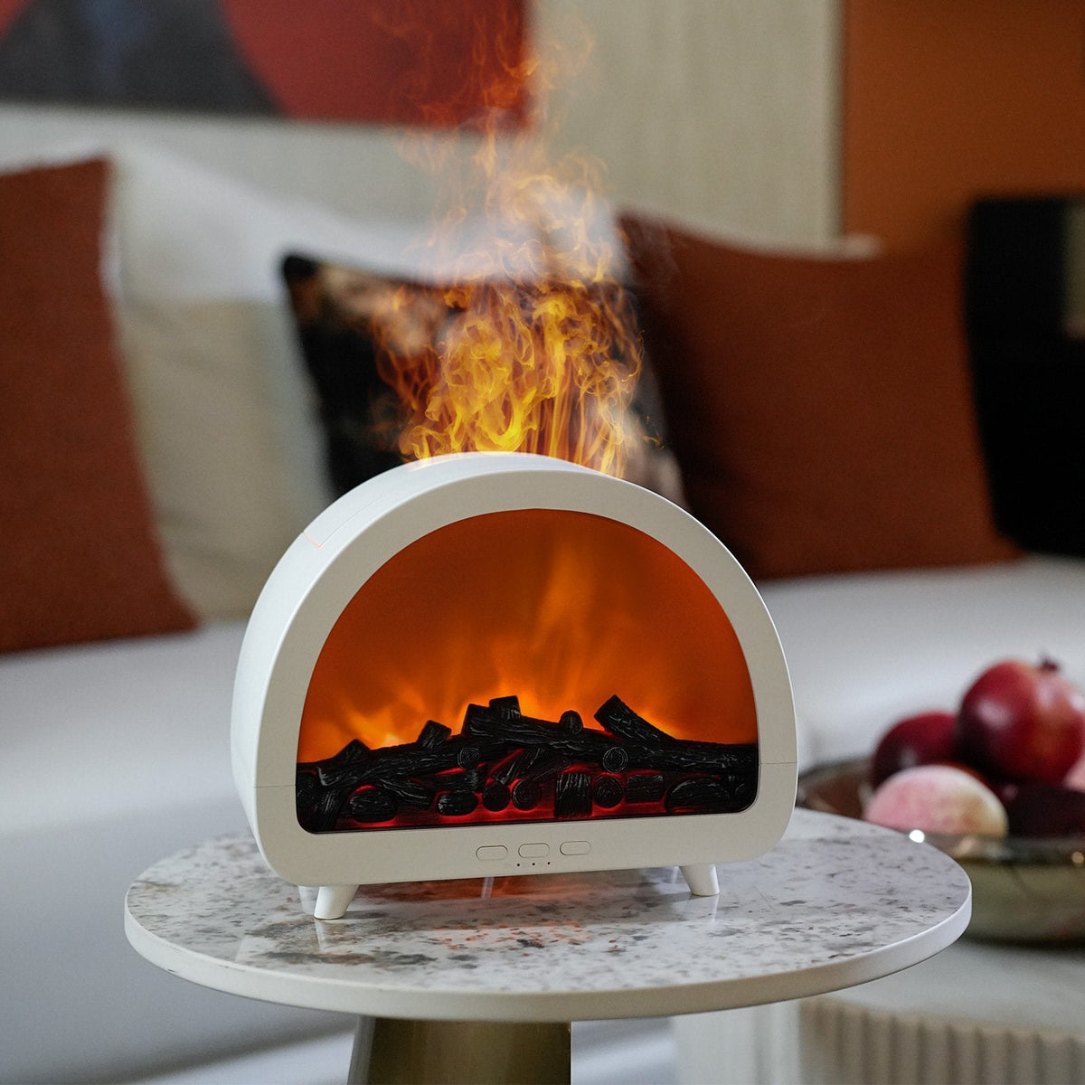 Fireplace Flame Essential Oil Diffuser - 7 Color Ultrasonic Aromatherapy Humidifier