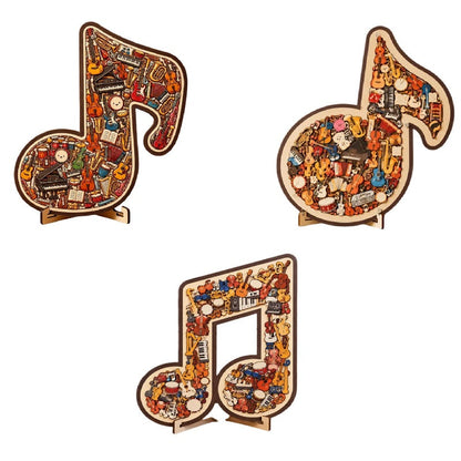 📢📢50% OFF !! ⏰Wooden Musical Note Jigsaw Puzzle🎶🧩