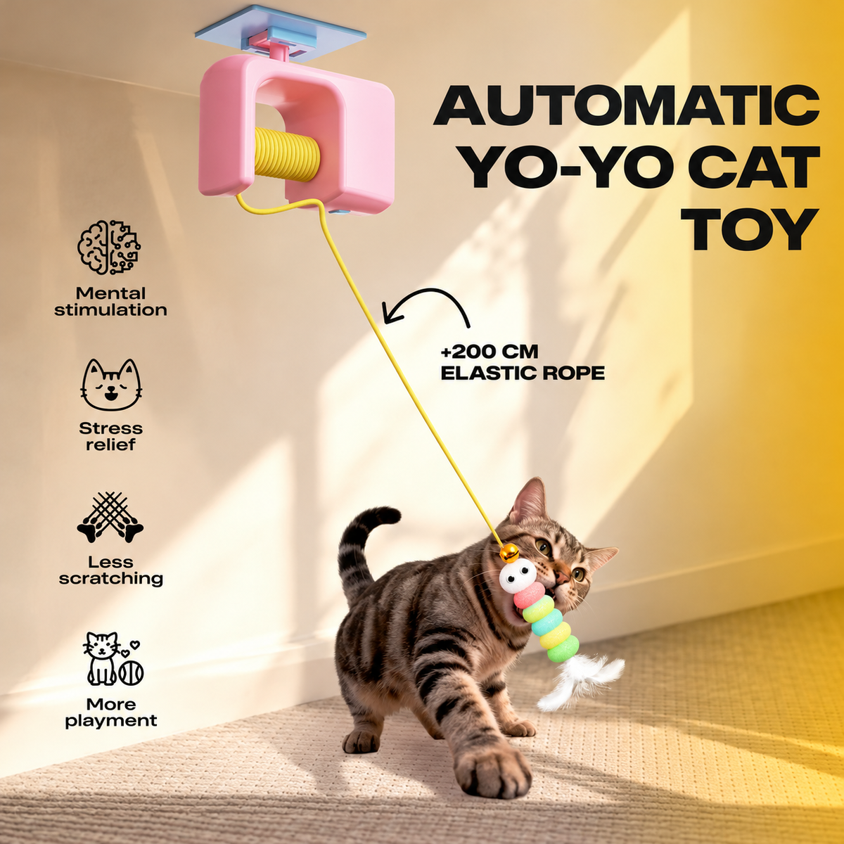 THE AUTOMATIC YO-YO TOY THAT DRIVES CATS WILD