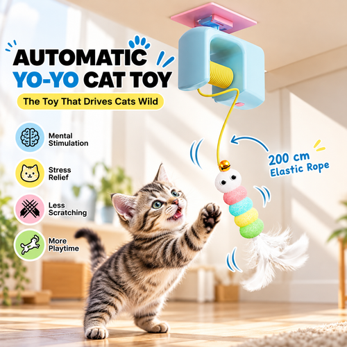THE AUTOMATIC YO-YO TOY THAT DRIVES CATS WILD
