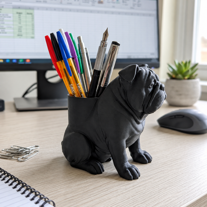 🐶 Dog-Shaped Desktop Pen Holder